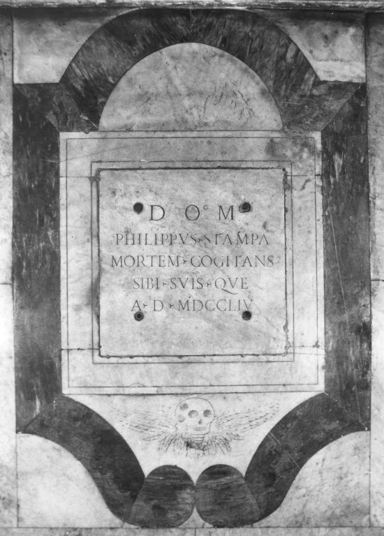 lapide tombale - ambito romano (sec. XVIII)